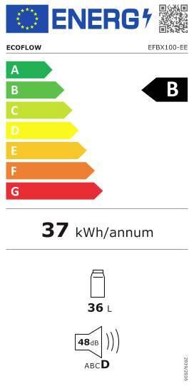 Energie-Label EcoFlow Glacier (38 l)