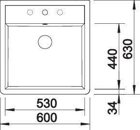 Image du produit Blanco Panor 60 (Éviers à poser, 60 cm, 63 cm)