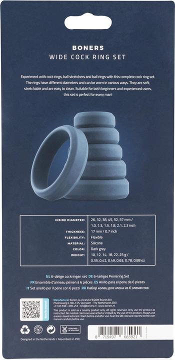 Actual product image Boners Wide Cockring Set (9 cm)