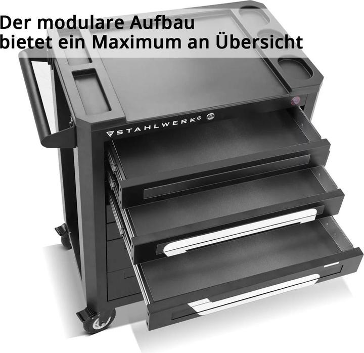 Image du produit Stahlwerk Servante d'atelier FALCON à 7 tiroirs, chariot de montage verrouillable (1 x)