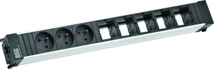 Image du produit Bachmann CONFERENCE - 3 sorties CA - Intérieur - Type E - Aluminium - Noir - 444 mm (3 x, PECO 7/5, CEE 7/3)
