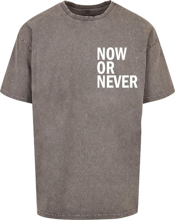 Actual product image Merchcode Now Or Never Acid Washed Heavy Oversized Tee - 112647 (M)