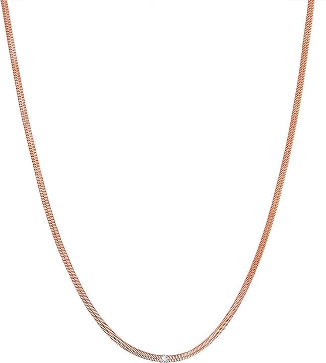 Actual product image Glanzstücke München Ladies sterling silver cubic zirconia rose gold 38.0 cm base chain + 5.0 cm extension - 16356 (Sterling Silver, 38 - 43 cm)
