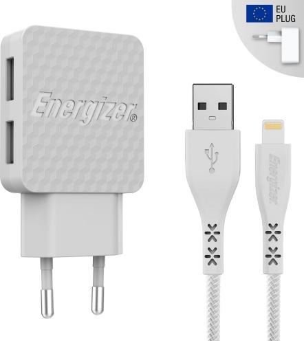 Actual product image Energizer Lifetime Wall Charger + Lightning Cable (1.2m) white (18 W)