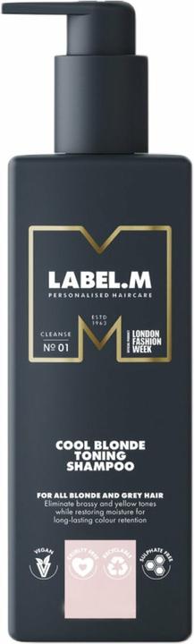 Produktbild Label.M Professional Kühles Blondes Toning Shampoo 1000ml (1000 ml, Flüssiges Shampoo)