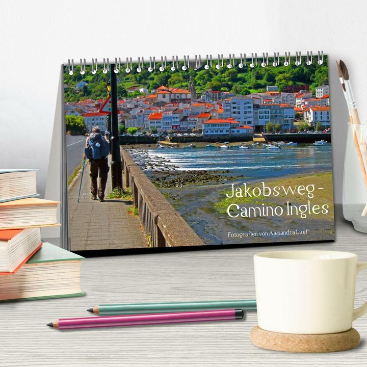 Actual product image Jakobsweg - Camino Ingles (Tischkalender 2025 DIN A5 quer), Monatskalender (A5, German)