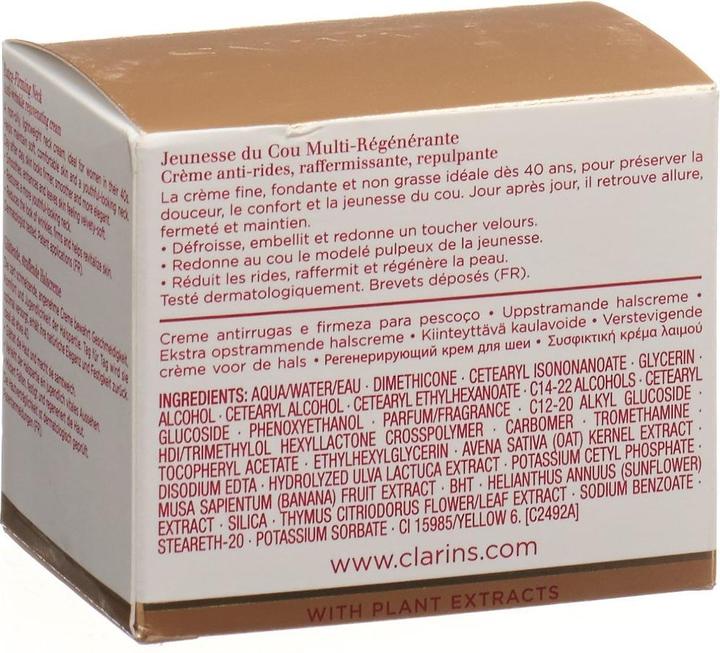 Actual product image Clarins Multi-Régénérante Anti-Age Neck Cream Jeunesse Du Cou (50 ml, Day cream)