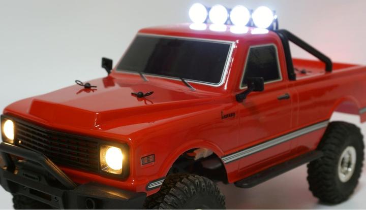Image du produit Amewi AMXRock AM18 Chenille brossée électrique 4RM 1:18 RTR Pick-Up rouge (RTR Prêt à fonctionner)