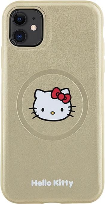 Produktbild Hello Kitty HKHMN61PGHCKD iPhone 11 / Xr 6.1" złoty/gold hardcase Leather Kitty Head MagSafe (Apple iPhone 11)