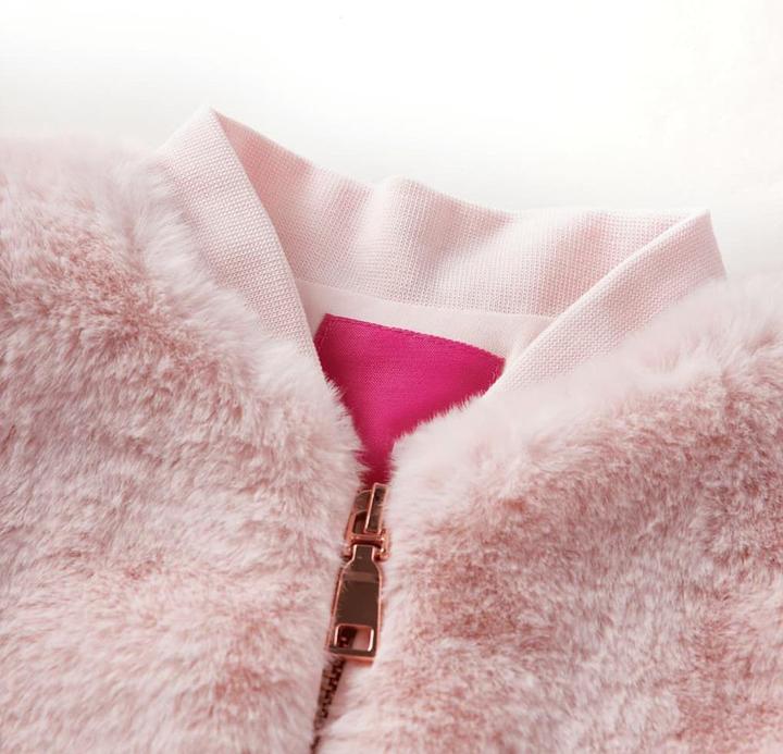 Immagine prodotto VidaXL Giacca da bambino in pelliccia sintetica rosa pallido 140,Materiale: Pelliccia sintetica (100 (140)