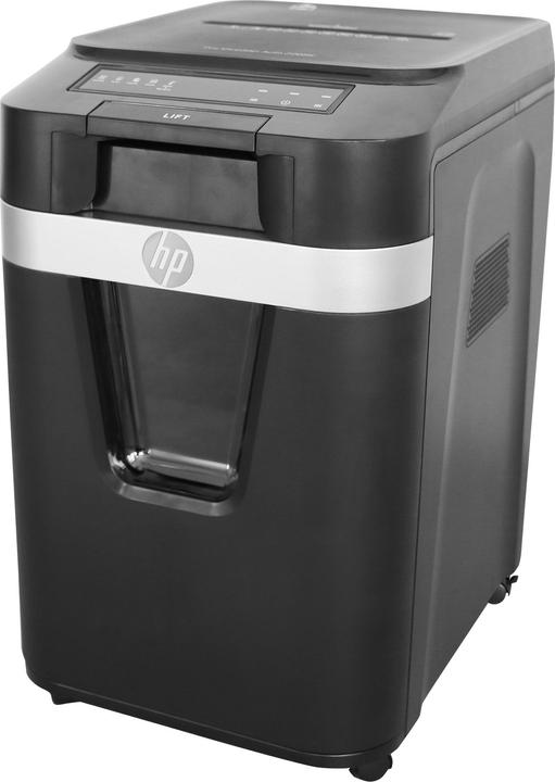 Produktbild HP Pro Shredder Auto 200MC Aktenvernichter mit Partikelschnitt P-5, 2 x 12 mm, bis 200 Blatt, schwar (Microschnitt)