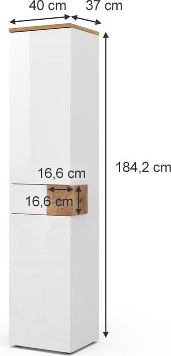 Actual product image Vicco Eden (40 x 37 x 184 cm)