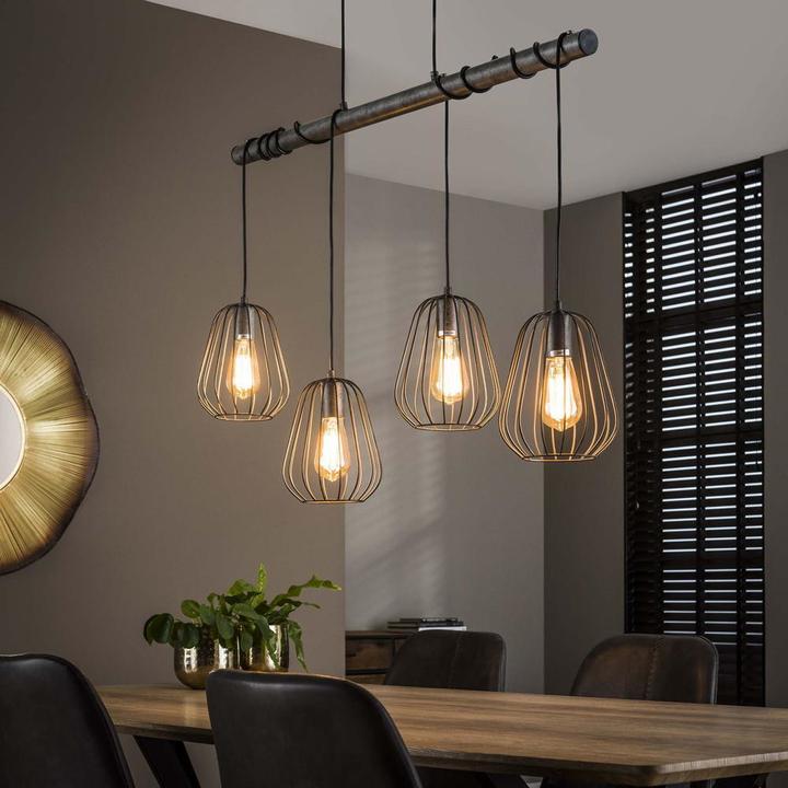 Actual product image famlights Madeleine in metal in silver 4xE27 (E27)