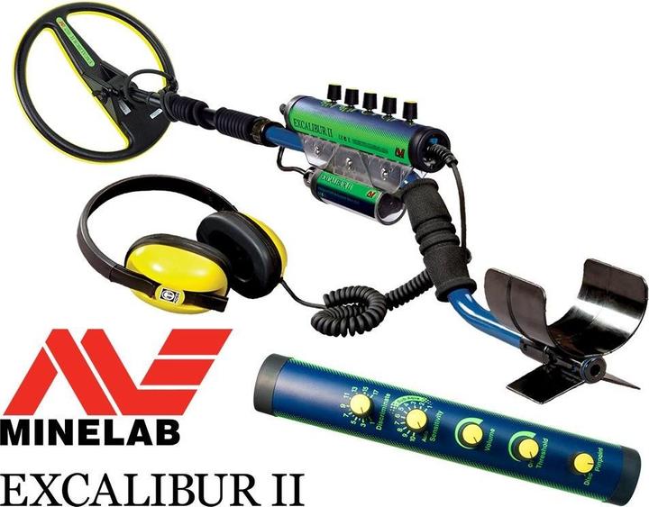 Actual product image Minelab Excalibur II met 20cm / 8 schijf / GERESERVEERD. Metaaldetector specialist.