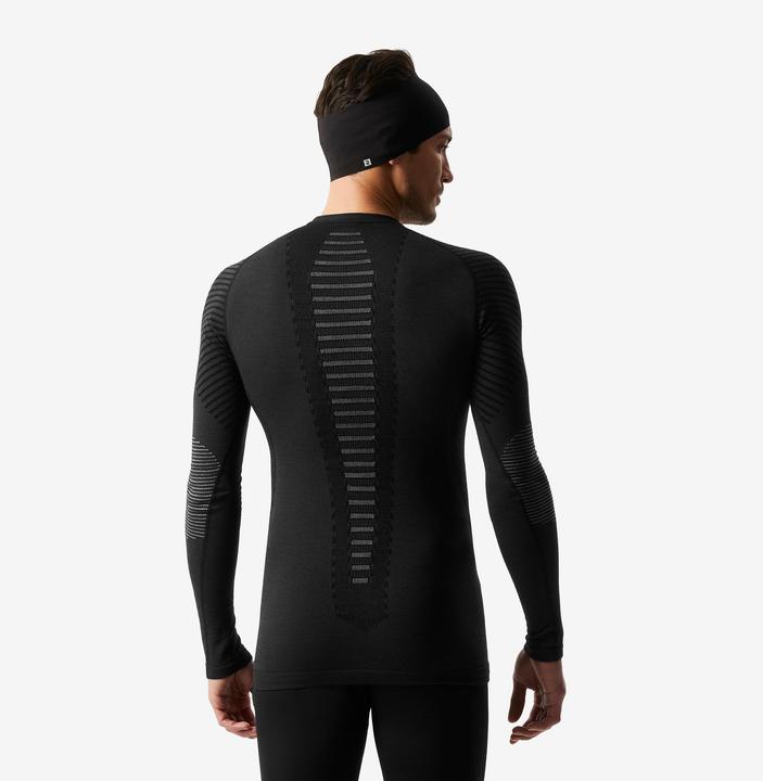 Produktbild Wedze Skiunterwäsche Funktionsshirt Herren Wolle atmungsaktiv – BL 900 schwarz (M, L)
