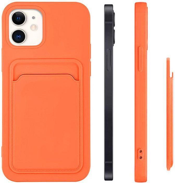 Image du produit Hurtel Etui en silicone avec porte-documents et emplacement pour carte pour iPhone 12 Pro Max Orange (Apple iPhone 12 Pro Max)
