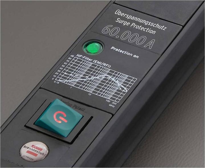 Produktbild Brennenstuhl Premium-Line PDU, 6 sockets, 3m, Zwart, with switch and surge protection