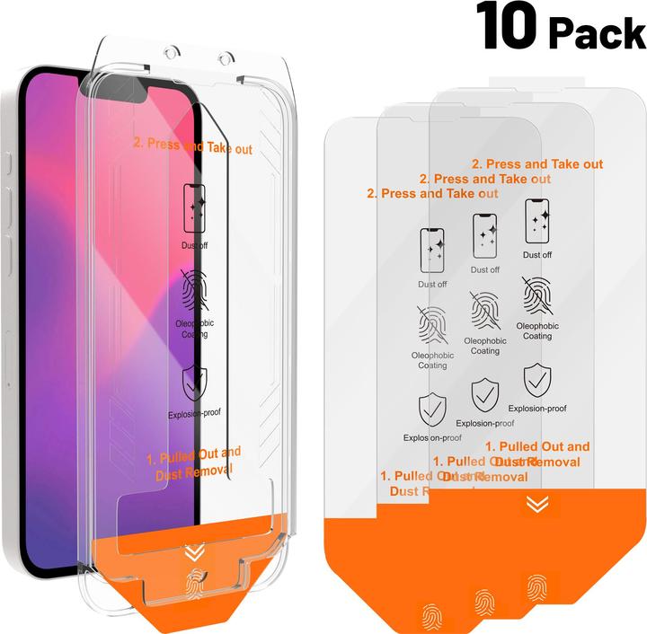 Actual product image 4smarts Second Glass, Service Kit + Anti Dust (10 Piece, Apple iPhone 16e, Apple iPhone 13, Apple iPhone 13 Pro, Apple iPhone 14)