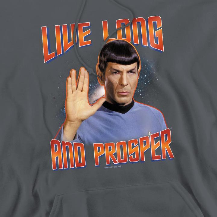 Immagine prodotto Star Trek: The Original Series Live Long and Prosper Felpa con Cappuccio Spock Uomo (L)
