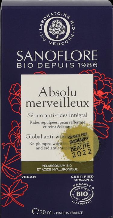 Actual product image Sanoflore Absolu Merveilleux Global Anti-Wrinkle Serum (30 ml)