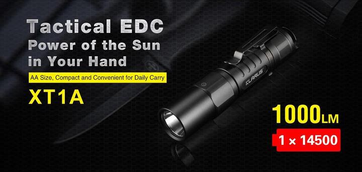 Actual product image Klarus XT1A 2018 flashlight (10.80 cm, 1000 lm)