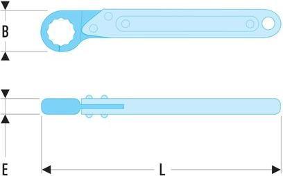 Actual product image Facom Openend ratchet ring wrench (10 mm)