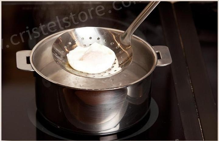 Actual product image Cristel Silver slotted spoon