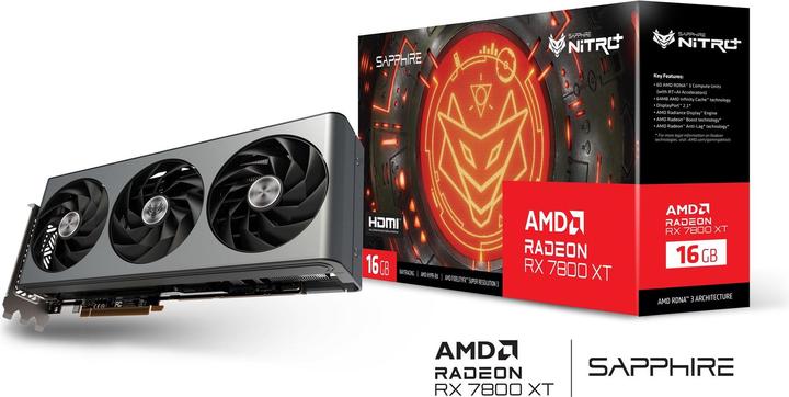 Actual product image Sapphire RX 7800 XT Nitro+ Gaming OC (16 GB)