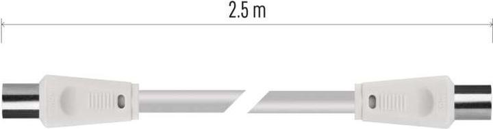 Produktbild Emos Antennen-Koaxialkabel, geschirmt 2,5m – gerader Stecker (Antennenkabel)