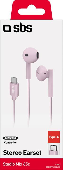 Produktbild SBS Studio Mix 65c Semi-In-Ear-Kopfhörer mit USB-C-Anschluss pink (Kabellos)