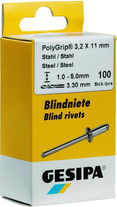 Produktbild Gesipa Blindniete Stahl/Stahl 3x6 mm Mini-Pack mit 100 Stück