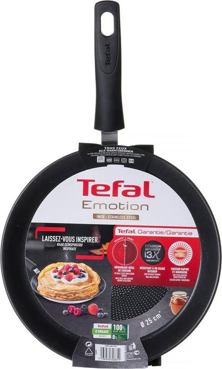 Produktbild Tefal Pfannkuchenpfanne Emotion E30038 (25 cm, Crêpe Pfanne, Edelstahl, Aluminium)