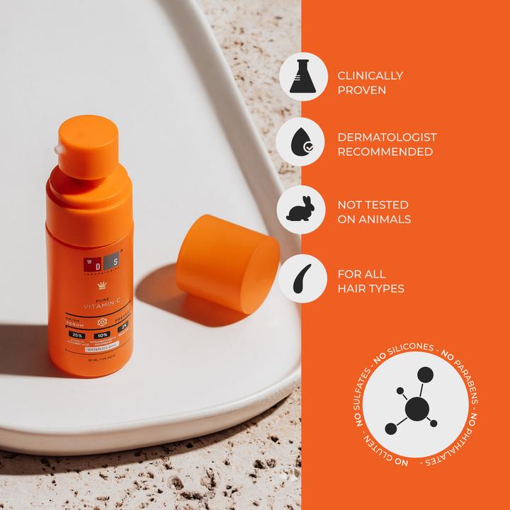 Immagine prodotto DS Laboratories Siero al 35% di vitamina C per il viso Siero anti-invecchiamento con vitamina E e squalano (30 ml)