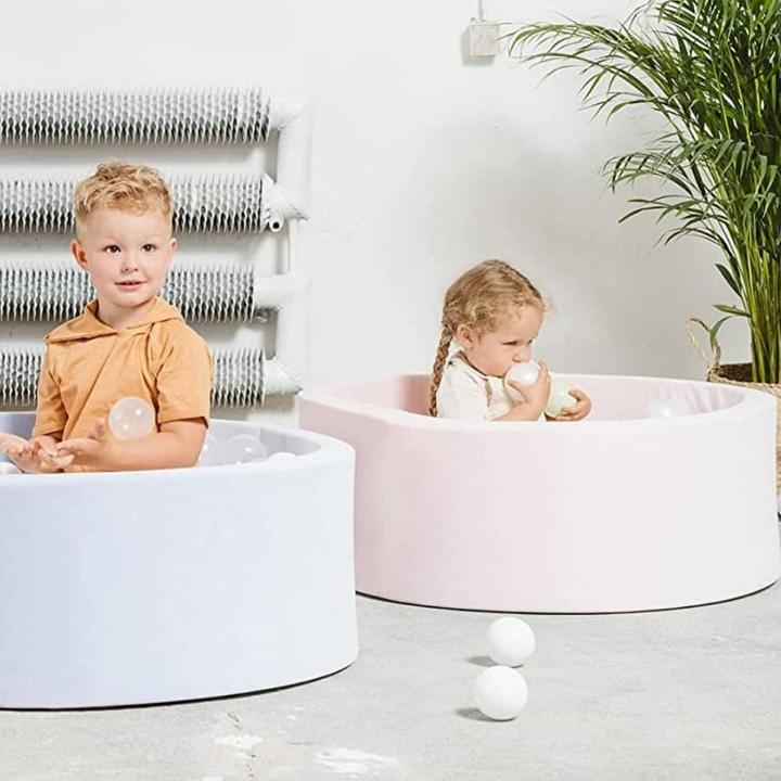 Produktbild Activity Board Waldorf Baby Rundes Bällebad 90x30cm mit 200 Bällen, Geschenk Bällebad - Hellrosa