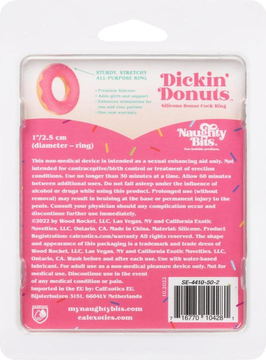 Actual product image CalExotics Naughty Bits® Dickin' Donuts Silicone Donut Cock Ring (2.50 cm)