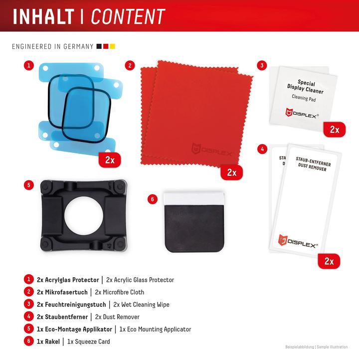 Produktbild Displex Full Cover Schutzfolie, Full Cover Watch Glass, Doppelpack