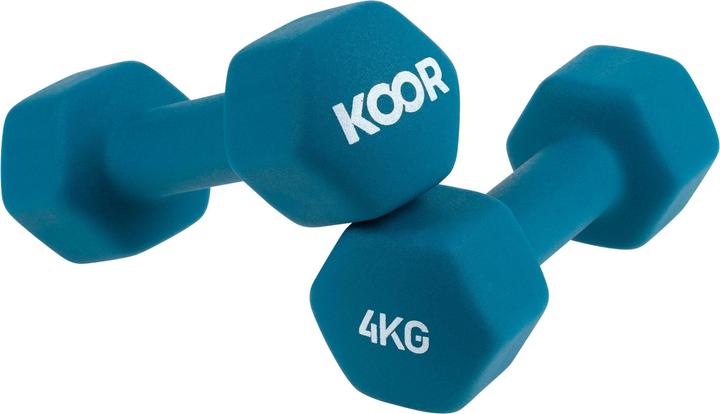 Koor Haltère court 4 kg, turquoise (2 x 4 kg)