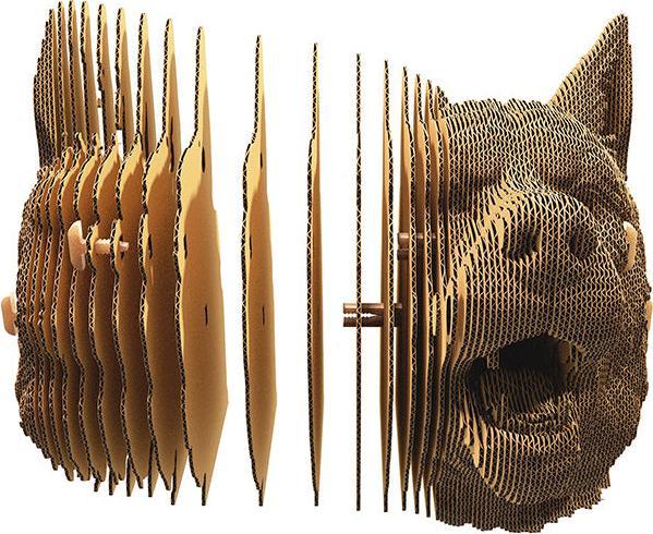 Actual product image Cartonic Wolf - 3D cardboard model