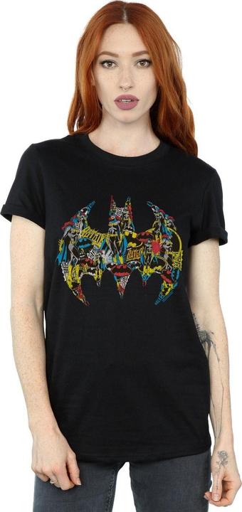 Produktbild Batman Batgirl Logo Collage Baumwolle Boyfriend TShirt (L)