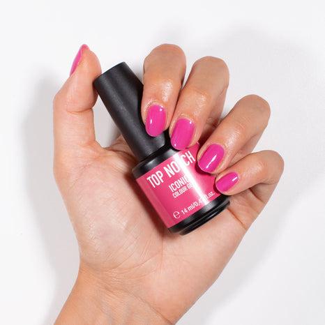 Actual product image Mesauda Top Notch Iconic 223 Amaranth Semi-Permanent Nail Polish 14ml (223 Amaranth, Top coat)