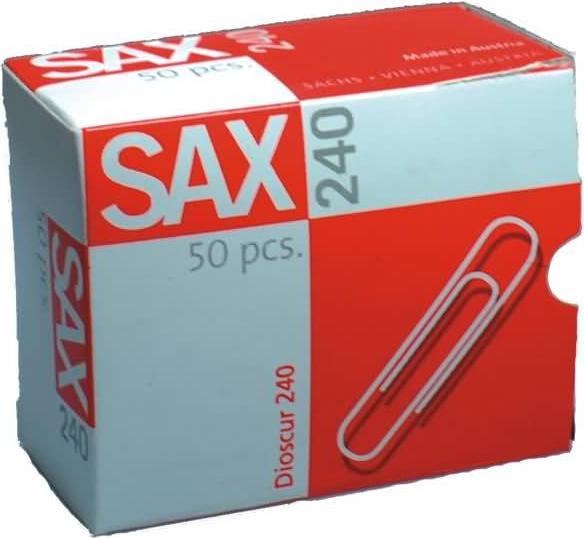 Actual product image SAX Paper clip pointed shape 78mm metal galvanised 50 pcs./pack. (50 x)