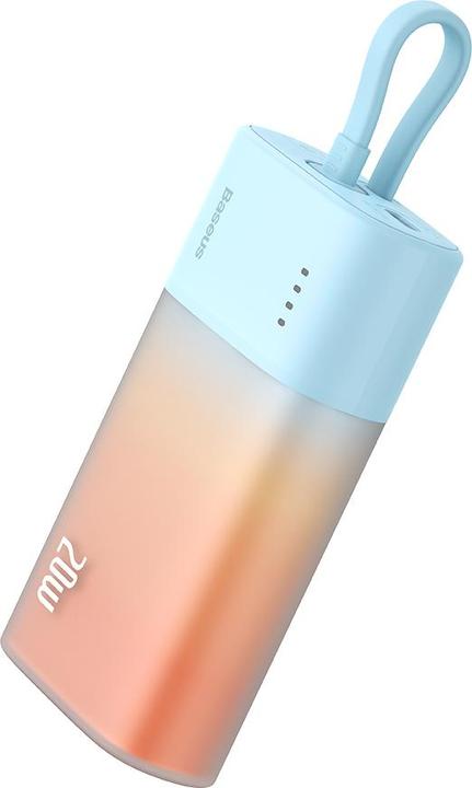 Actual product image Baseus Popsicle 5200mAh 20W Powerbank with Built-in Lightning Cable (+ White Simple USB-C - U (5200 mAh, 20 W, 19.24 Wh)