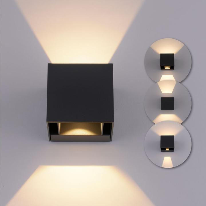 Actual product image Selltec Outdoor wall light LED CUBE (700 lm, E27, IP54)