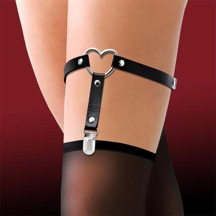 Cinderella Heart Shaped Ring With Vegan Leather - One Size (One Size)
