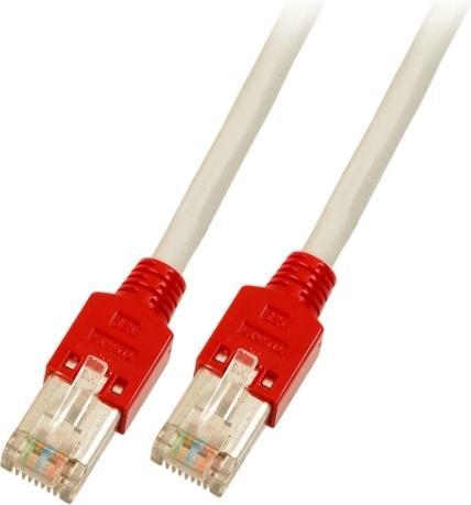 Produktbild EFB Elektronik Hersteller: RJ45 Crossover Patchkabel F/UTP, TM11, UC300, 5m, grau (rote Tülle) 1 Gig (S/UTP, CAT5e, 5 m)