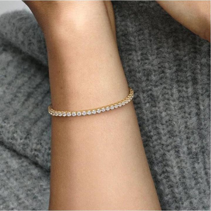 Image du produit Pandora Bracelet de tennis (20 cm, Plaqué or)