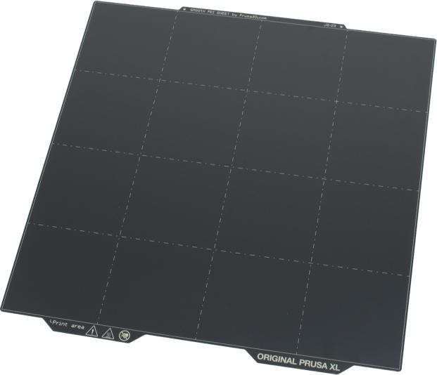 Immagine prodotto Prusa Piastra di pressione XL in acciaio per molle con strato PEI liscio su entrambi i lati