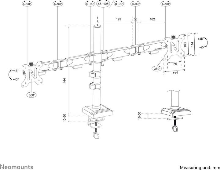 Actual product image Neomounts Dis Public Mount DS60-600BL2 Black (Table, 32")