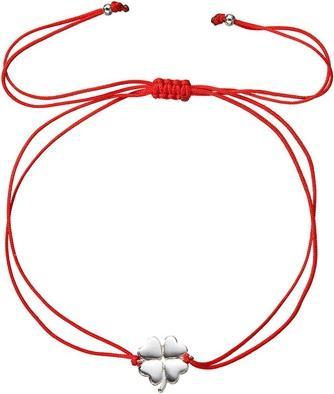 Image du produit Evolution Group Red Kabbalah Bracelet With Four-Leaf Clover 13047.3 Red