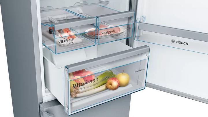 Actual product image Bosch Hausgeräte Series 4 KGN397IEQ Fridge Freezer Freestanding 368 l E Stainless steel (368 l)